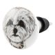 Havanese Dog Face Golden pattern Ceramic Wine Bottle Stopper